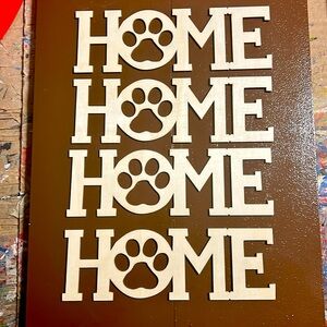 DOG/CAT Paw Home Wood Sign Unfinished Wood Craft Decorative for Craft Projects